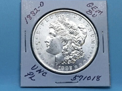 1882-O $ モーガン シルバー ドル ブラスト ホワイト ミラーフィールド ジェム BU PL #571018-120DD｜WORLD RESOURCE【KING店】 118,800円