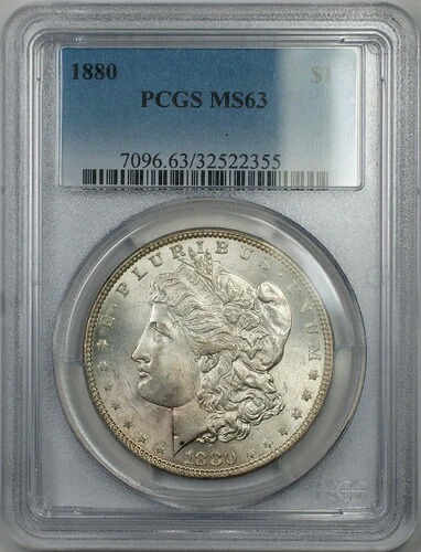 1880年 1ドル モルガン銀貨 PCGS MS-63 ベターコイン 5A|WORLD RESOURCE【KING店】