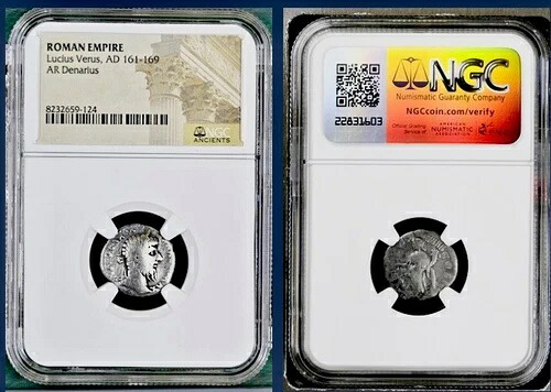 皇帝ルシウス ウェルス シルバー デナリウス 161-169AD NGC 本物のローマ コイン 希少|WORLD RESOURCE【KING店】