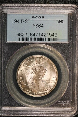1944 年 S ウォーキング リバティ ハーフ ダラー MS64 PCGS - オリジナル コレクションからの新品!|WORLD RESOURCE【KING店】