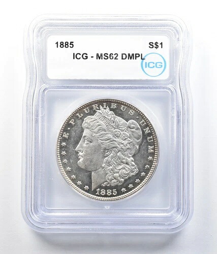 1885年 モルガン銀貨 MS62 DMPL ICG *7843｜WORLD RESOURCE【KING店】