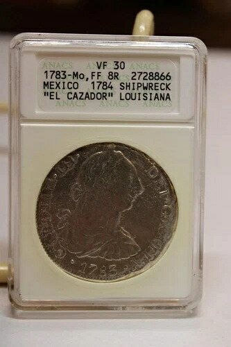 1783年 メキシコ 8レアル エル・カサドール 難破船銀貨 ANACS グレード VF 30