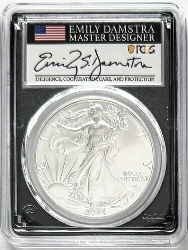 2024(P) シルバーイーグル フィラデルフィアスター プライヴィ 初日発行 PCGS MS70 ダムストラ 117,700円