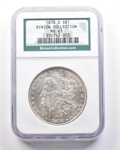 1878-S モルガン銀貨 ビニオンコレクション MS63 NGC *4735
