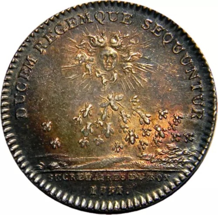 1731年 フランス国王秘書 シルバー・ジェトン (0109)|WORLD RESOURCE【KING店】