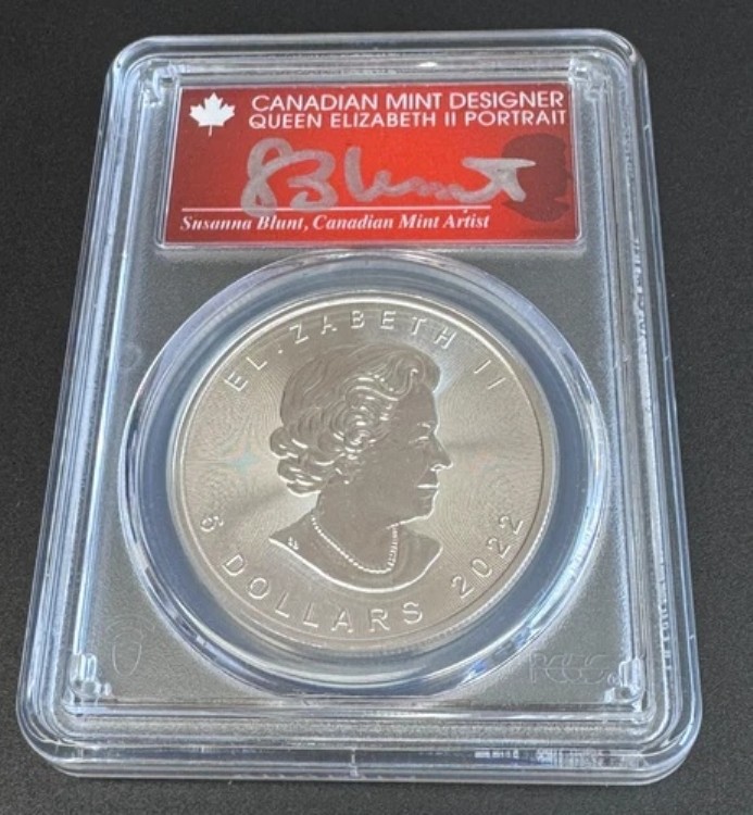 2022 PCGS MS70 カナダ 1オンス シルバー メープルリーフ AG ブラント|WORLD RESOURCE【KING店】