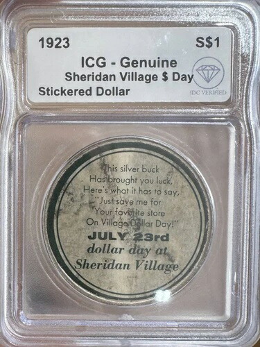 1922年 ピースシルバードル ICG 本物 IDC 検証済み - シェリダンビレッジ ドルデー
