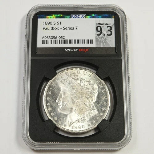 1890 S NGC X MS 9.3 - 金庫室 - 銀製モルガンドル - 1ドル米国コイン #49150A|WORLD RESOURCE【KING店】