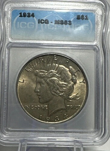 1934年 ピースシルバードル 1ドル ICG MS63｜WORLD RESOURCE【KING店】
