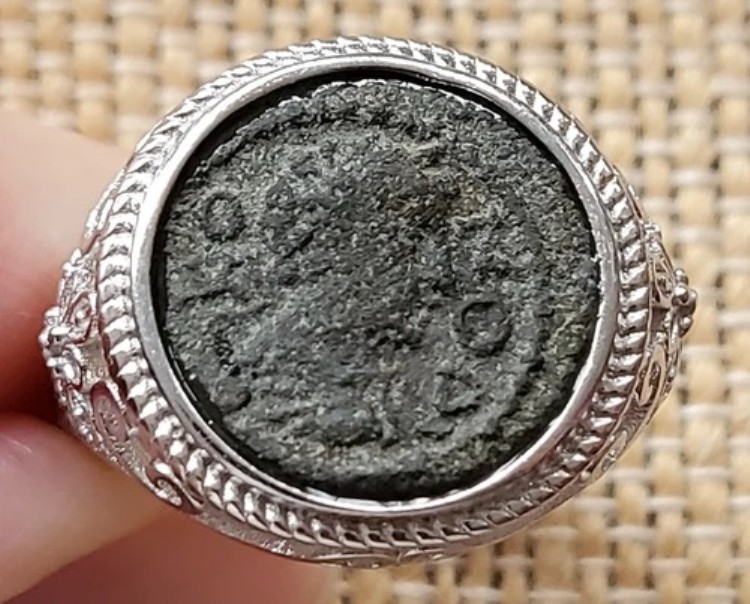 古代ローマ皇帝グラディエーター・コモドゥス 本物コイン 925 シルバーリング COA付き｜WORLD RESOURCE【KING店】
