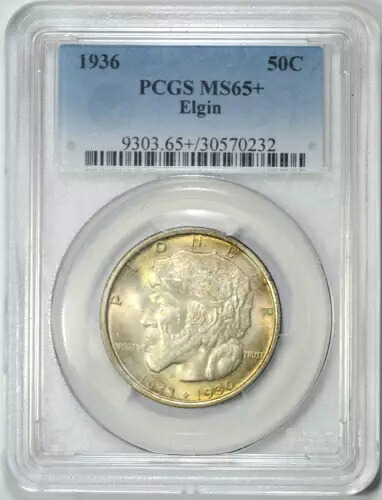 1936年 エルジン記念 ハーフ ドル PCGS MS65+ 素晴らしいコイン!｜WORLD RESOURCE【KING店】 117,700円