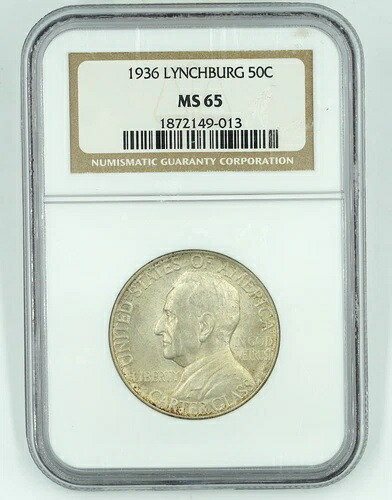 1936 NGC MS65 リンチバーグ記念ハーフ