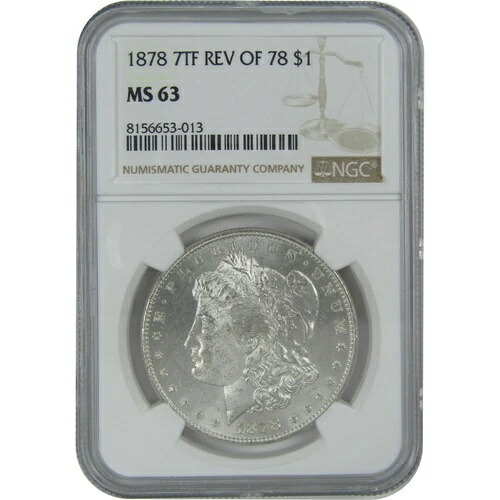 1878 7TF Rev 78 モルガン・ダラー MS 63 NGC シルバー 1ドルコイン SKU:I16471