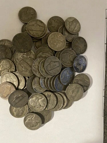 今すぐ購入!! (1+1/2) ポンド LB 米国 シルバー ウォー ニッケル ロット 1942-1945 3