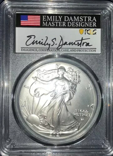 2021年 シルバーイーグル - ビジネスストライク - タイプ2 - PCGS MS70 FS ファーストストライク エミリー D