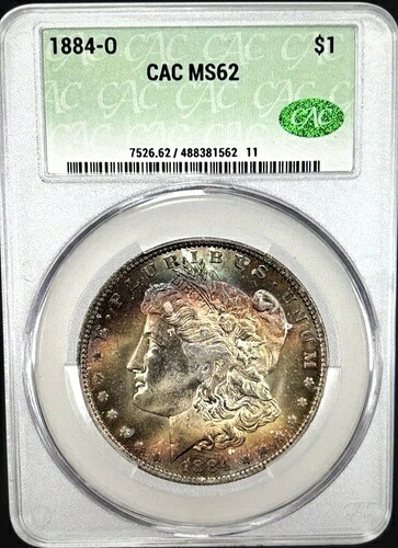 1884 O トーン モルガン $????CAC MS 62????インセイン PQ モンスター トーン オバース????(ビデオ)｜WORLD RESOURCE【KING店】