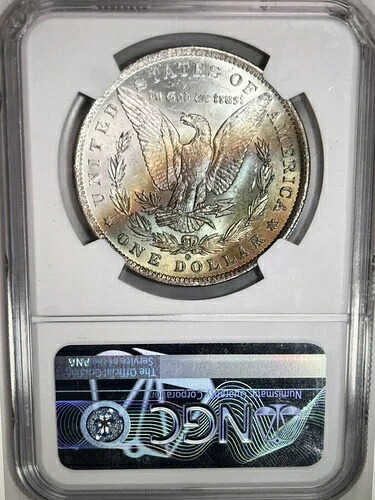 1883年 Oトーン モルガン $ NGC MS 62????素晴らしいリバースレインボートーニング????（動画）｜WORLD RESOURCE【KING店】