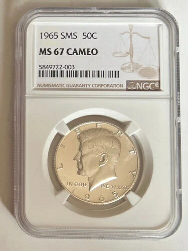 1965年 SMS ケネディ シルバー ハーフドル 50セント NGC MS67 カメオ｜WORLD RESOURCE【KING店】