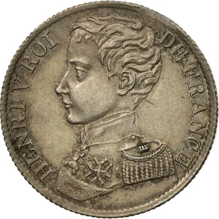 [#493960] フランス、アンリ5世（僭称者）、フラン、1831年、銀、MS、ガドゥリー:451