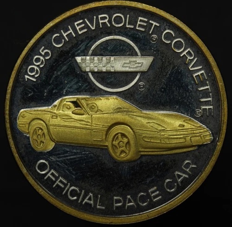 1995年式 シボレー コルベット ペースカー インディアナポリス 1オンス 999 ファインシルバー ラウンド C4294｜WORLD RESOURCE【KING店】