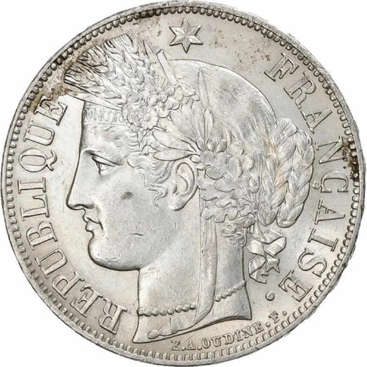[#1201204] フランス、5 フラン、セレ、1851 年、パリ、シルバー、AU、KM:761.1