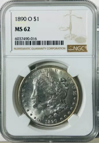1890 O MS62 NGC モルガン シルバー ドル 新品鑑定済み|WORLD RESOURCE【KING店】