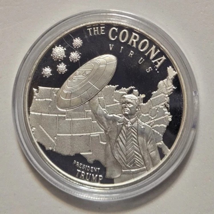 2020年ドナルド・トランプ コロナウイルス Covidシールド 1オンス シルバー999 ラウンドコイン 希少｜WORLD RESOURCE【KING店】 98,010円