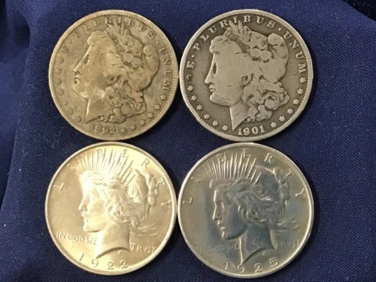 1892-1925年 モーガン＆ピース シルバーダラー 4種類のコインセット B0908｜WORLD RESOURCE【KING店】