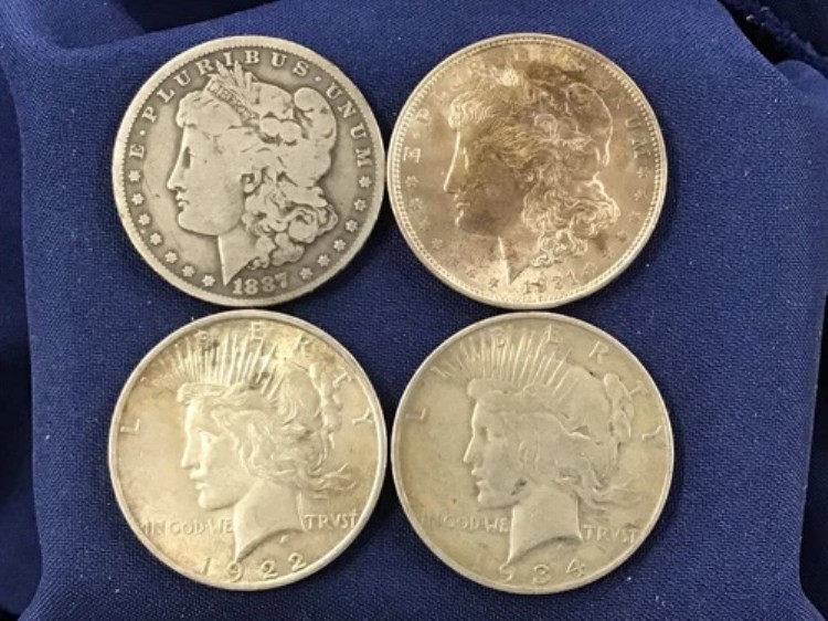 1887-1934年 モーガン＆ピース シルバーダラー 4種類のコインセット B0879｜WORLD RESOURCE【KING店】