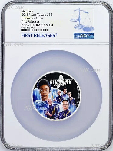 2019年 スタートレック：ディスカバリー クルー 2オンス .9999 シルバー プルーフ 2ドルコイン NGC PF69 FR｜WORLD RESOURCE【KING店】