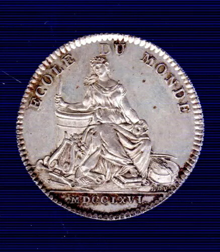 フランス 1766年 シルバースクール・オブ・ザ・ワールド ジェトンカウンタートークン #449 非常に希少|WORLD RESOURCE【KING店】