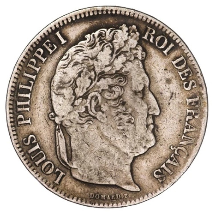 フランス 5 フラン 1836 D ルイ フィリップ リヨン コイン フランセーズ KM-749｜WORLD RESOURCE【KING店】