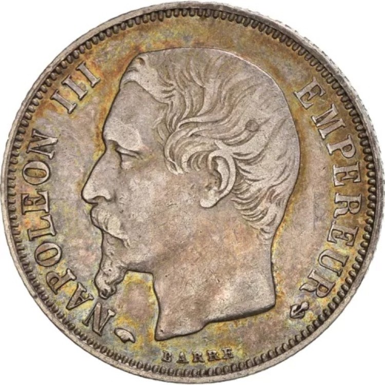 [#843576] コイン、フランス、ナポレオン3世、フラン、1858年、パリ、AU、銀、KM:779.1｜WORLD RESOURCE【KING店】 117,700円