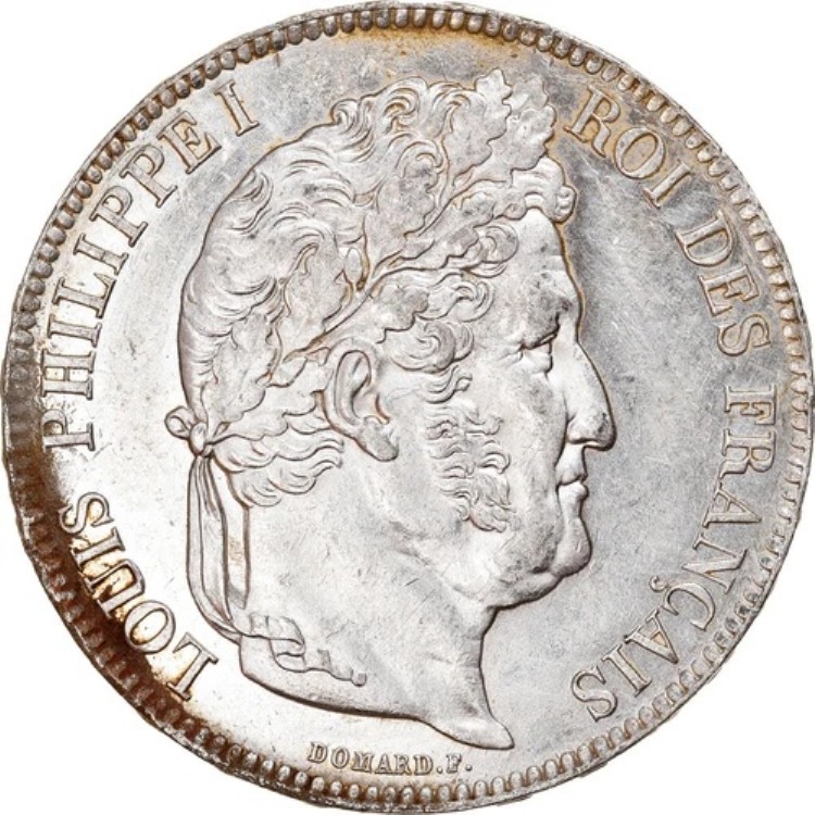 [#877379] コイン、フランス、ルイ フィリップ、5 フラン、1842 年、ルーアン、オーストラリア、シル、ver