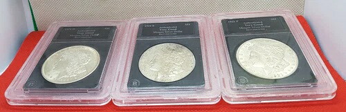 1921年 モルガン銀貨 1921年 D、S、P、GRADET 3枚セット｜WORLD RESOURCE【KING店】