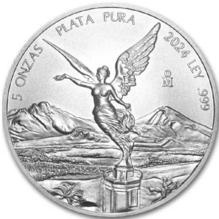 2024年 リベルタッド メキシコ ピュア 5オンス .999 シルバーコイン