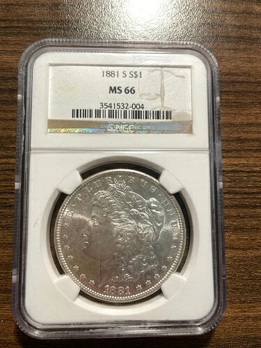 1881-S モルガン銀貨 $1 NGC ミントステート 66 MS 66 ハイグレード