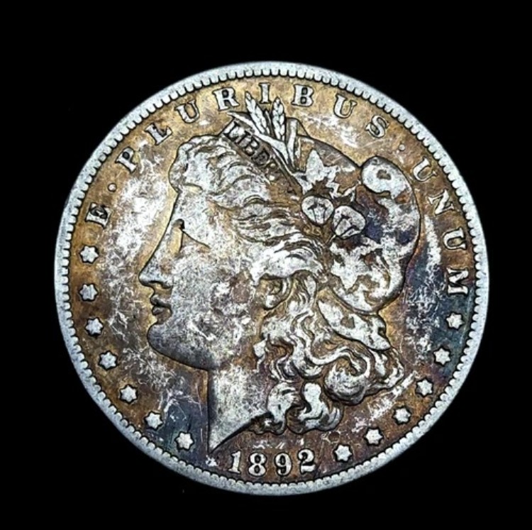 1892年 7TF REV79 モーガン シルバードル 90% シルバー ナチュラルトーン コイン #902