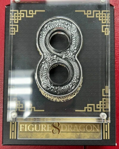 2018 オーストラリア 2 オンス シルバー フィギュア 8 ドラゴン $2 コイン OGP および COA 付き