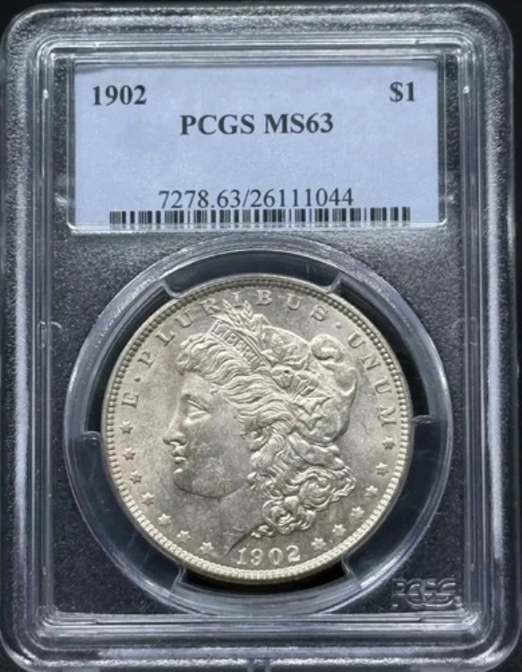 1902年 モルガン銀貨 PCGS MS-63