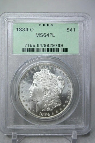 1884-O 1ドル モルガン銀貨 PCGS MS64PL OGH #9769｜WORLD RESOURCE【KING店】