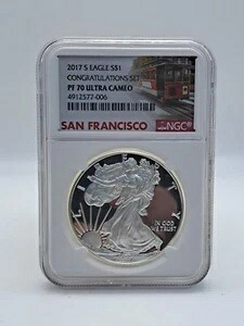 2017年 Sイーグル コングラチュレーションセット S$1 NGC PF 70