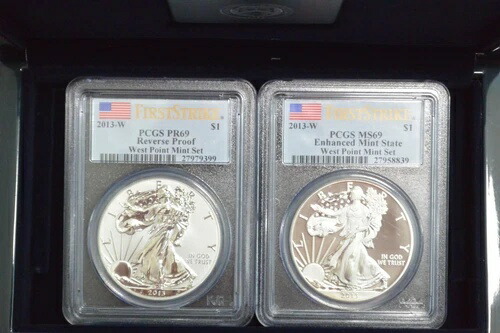 2013-W ウェストポイント シルバーイーグル 2 コインボックスセット PCGS PR69/MS69 リバース/エンハンスドFS