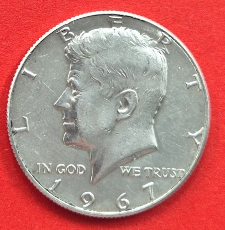 アメリカ 1/2ドル、1967年 ケネディ ハーフドル 400リアルシルバー プルーフ VGC-|WORLD RESOURCE【KING店】