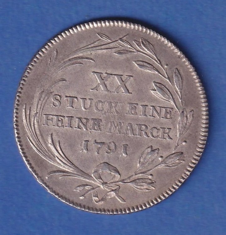 フランクフルト銀貨 1/2ターラー 1791年以降｜WORLD RESOURCE【KING店】