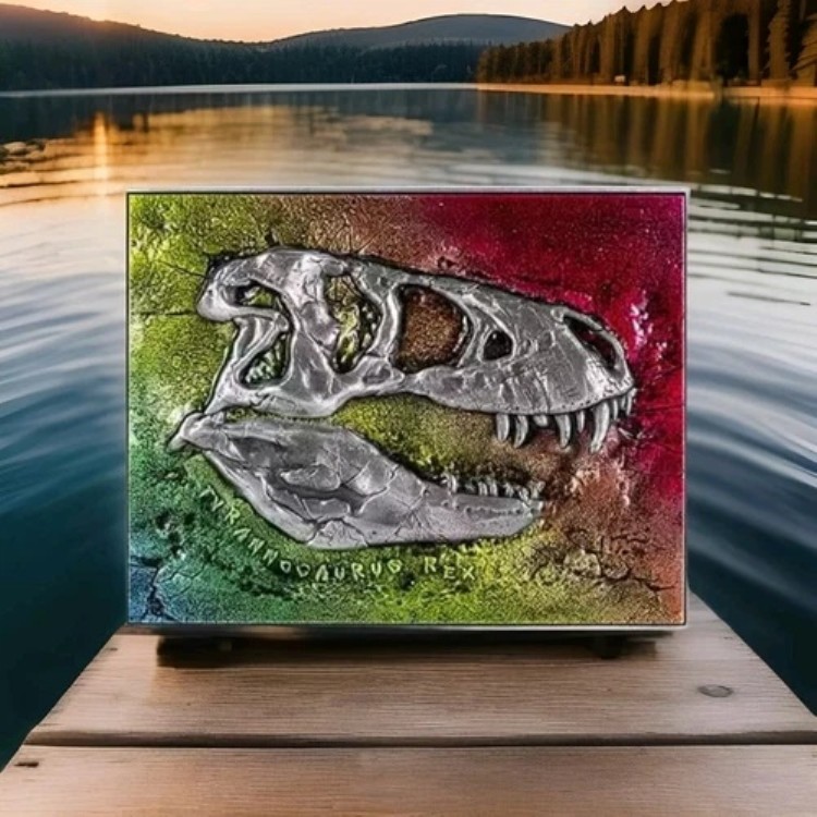 2023 チャド 5000 フラン **T-REX 化石** ポップアート 15.5オンス .999 シルバー＆銅貨｜WORLD RESOURCE【KING店】 103,950円