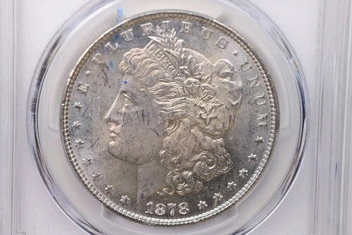 1878年製モルガン銀貨、7/8 T.F.、PCGS認定、MS63。SALE #88089｜WORLD RESOURCE【KING店】