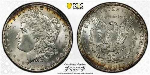 1899年 O モルガン銀貨 PCGS MS-65|WORLD RESOURCE【KING店】