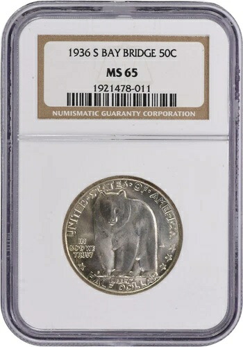 ベイブリッジ記念銀貨ハーフドル 1936-S MS65 NGC｜WORLD RESOURCE【KING店】 134,750円