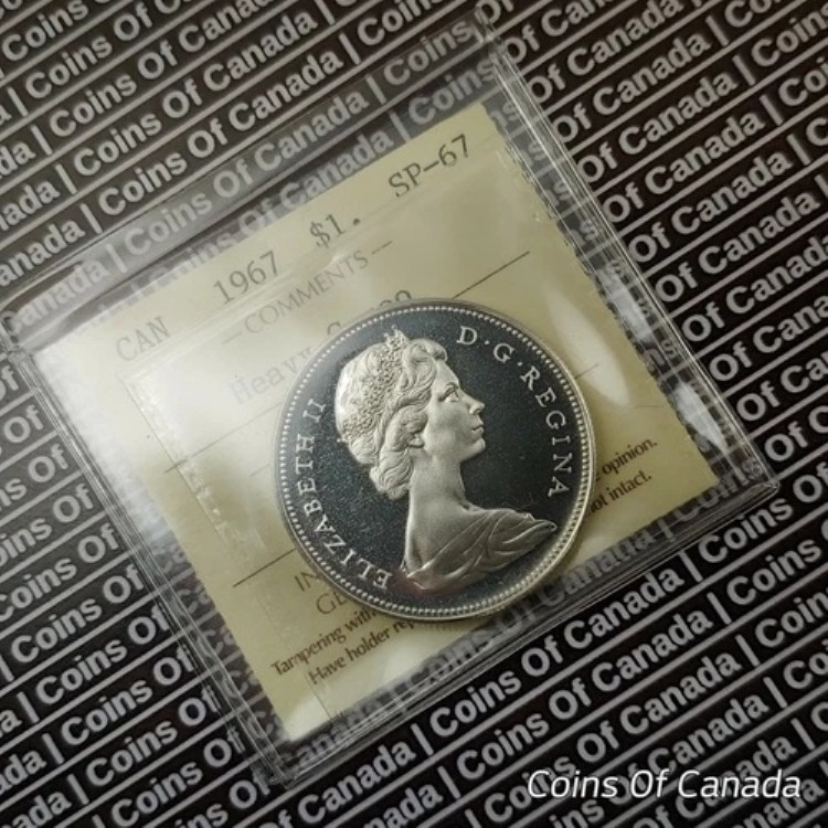 1967年カナダ1ドル銀貨 - ICCS SP 67 ヘビーカメオ - すごい！ #coinsofcanada